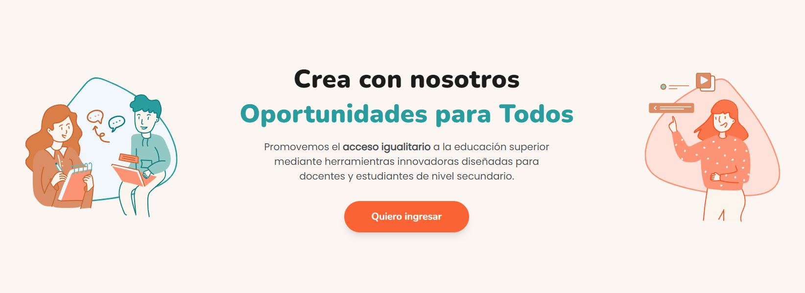 PRESENTACIÓN E INVITACIÓN A PLATAFORMA WEB “OPORTUNIDADES PARA TODOS”.